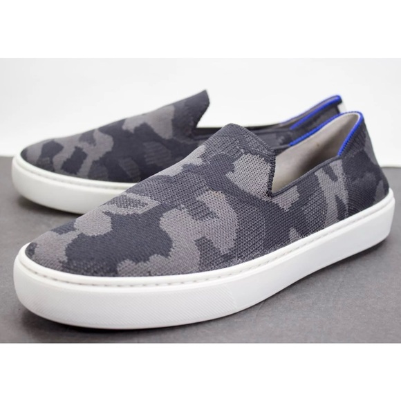 Rothy's Womens US 8.5 The Original Slip On Sneaker Grey Camo Camouflage Sneakers - Picture 2 of 12